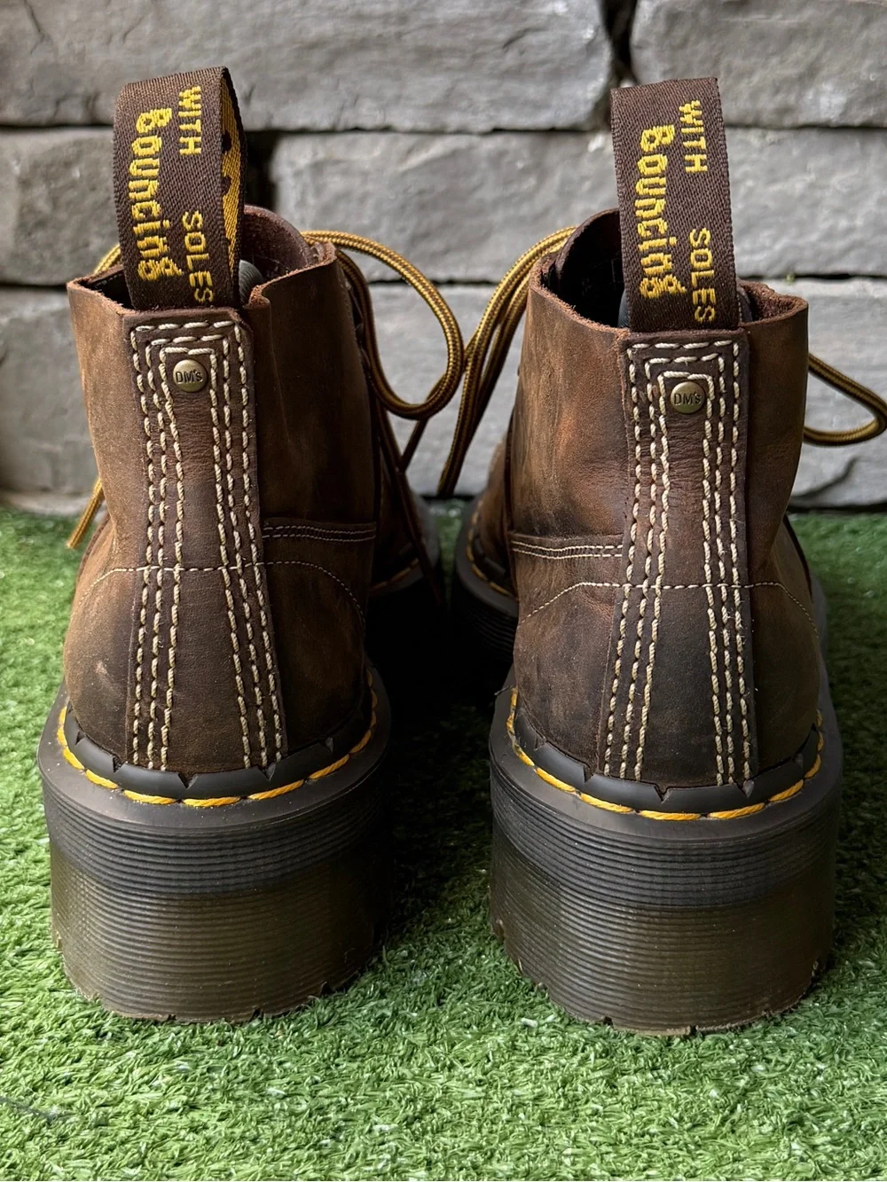 Dr. Martens Church Arc Crazy Horse Platform Unisex Monkey Boots